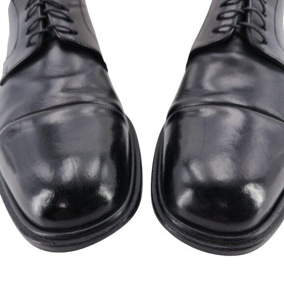 Mezlan Spain Mens size 11 Dress Shoes Black Leather Cap-toe Derby Oxfords Formal main image 12